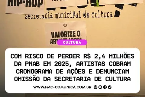 Artistas e produtores culturais cobram a Secretaria de Cultura de Bauru por atrasos na execução da PNAB e denunciam a ausência do secretário Paulo Eduardo Campos e a falta de um cronograma claro para aplicação dos recursos.