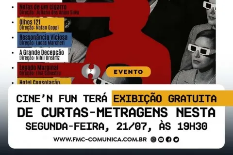 Cine'n Fun exibe "Legado Marginal" e outros curtas de artistas locais em sessão gratuita nesta segunda (21)