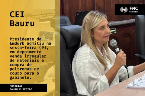 Presidente da Emdurb admite à Comissão venda irregular e uso de verba para poltronas de luxo
